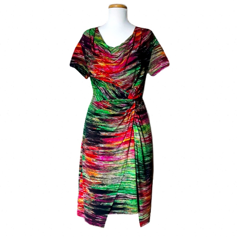 EVENTS Abstract Multicoloured Asymmetric Dress - Picture 2 of 5